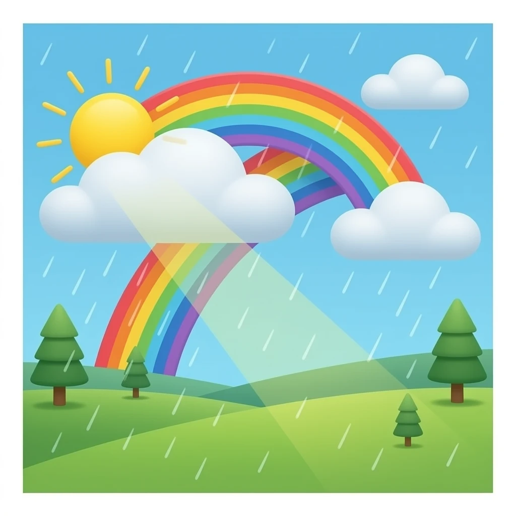 ☀️🌧🌈 emoji