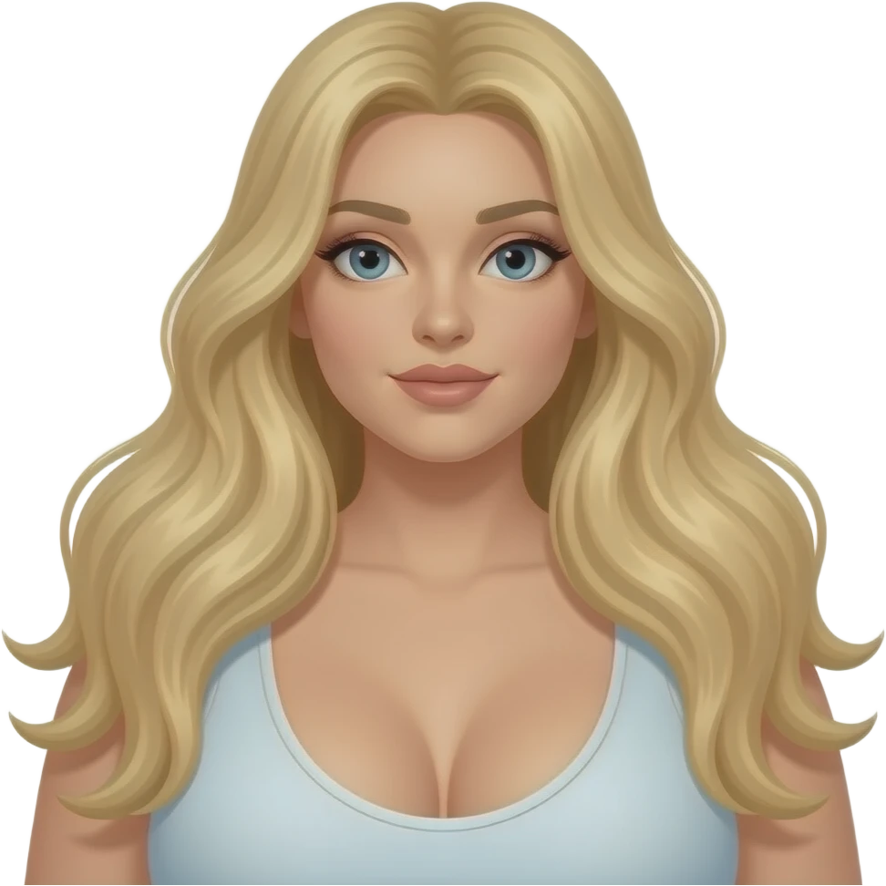 dünya kadar kocaman açık göğüslü çok uzun saçlı sarışın  kadın  emojisi emoji