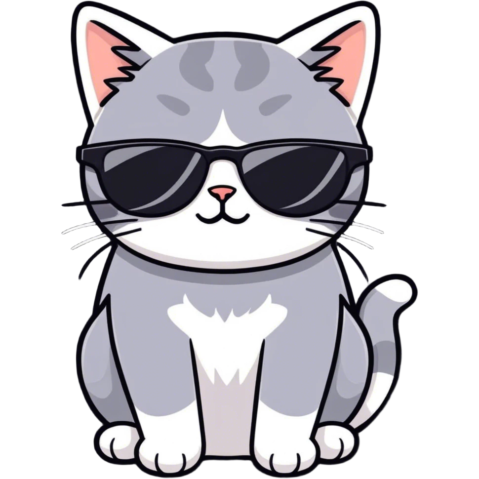 Cat with sunglasses emoji