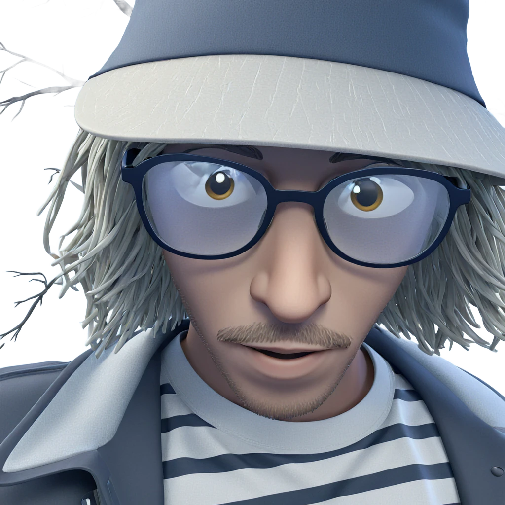 boy in hat by tree emoji