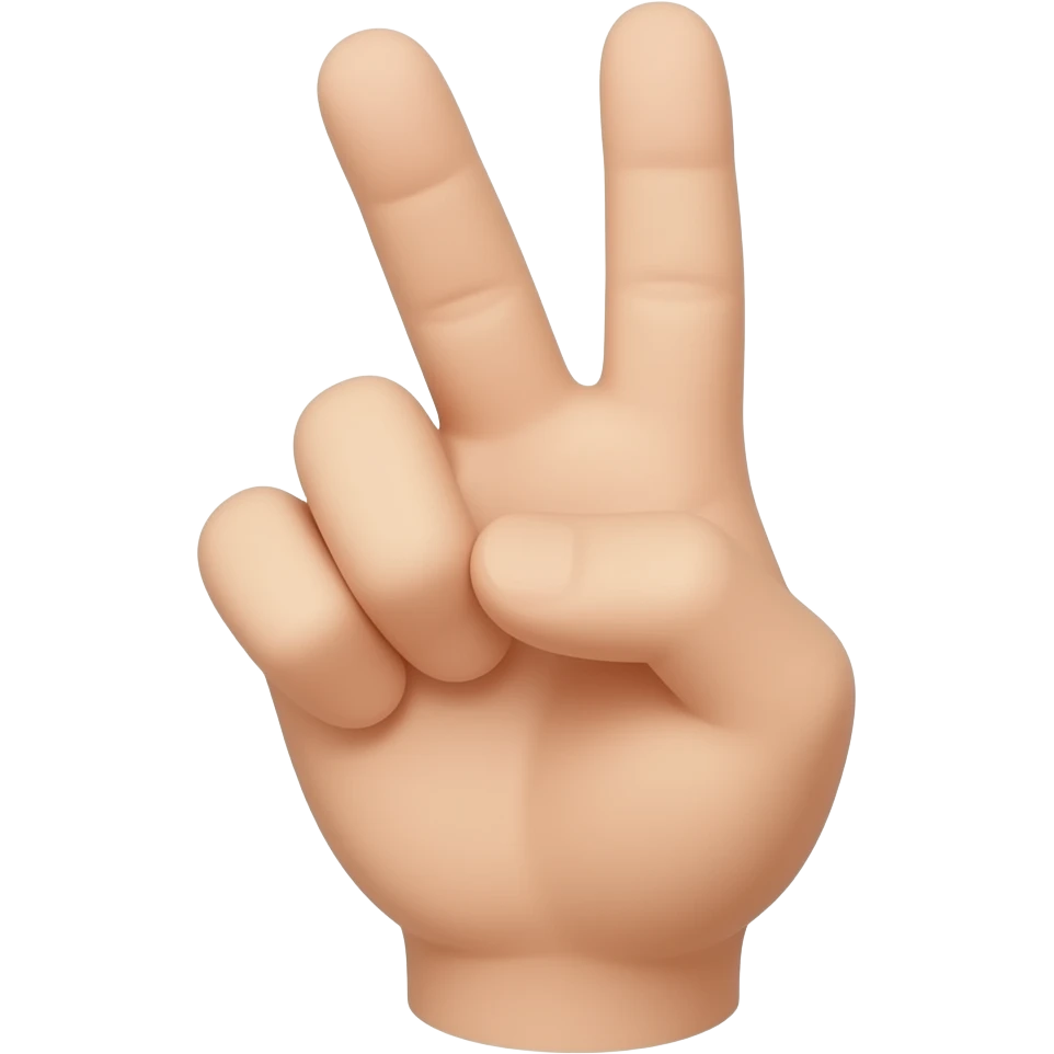 The 2 fingers up in the middle with the rest down emoji