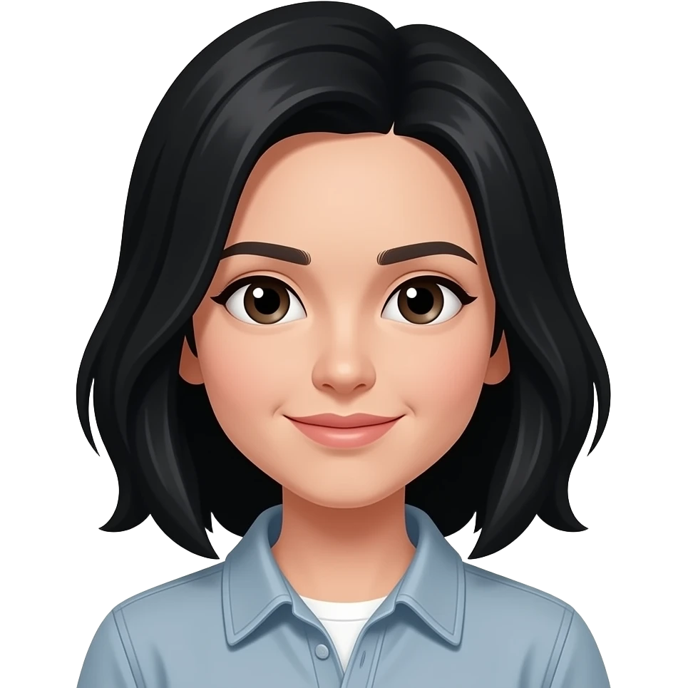 Ponle el pelo negro emoji