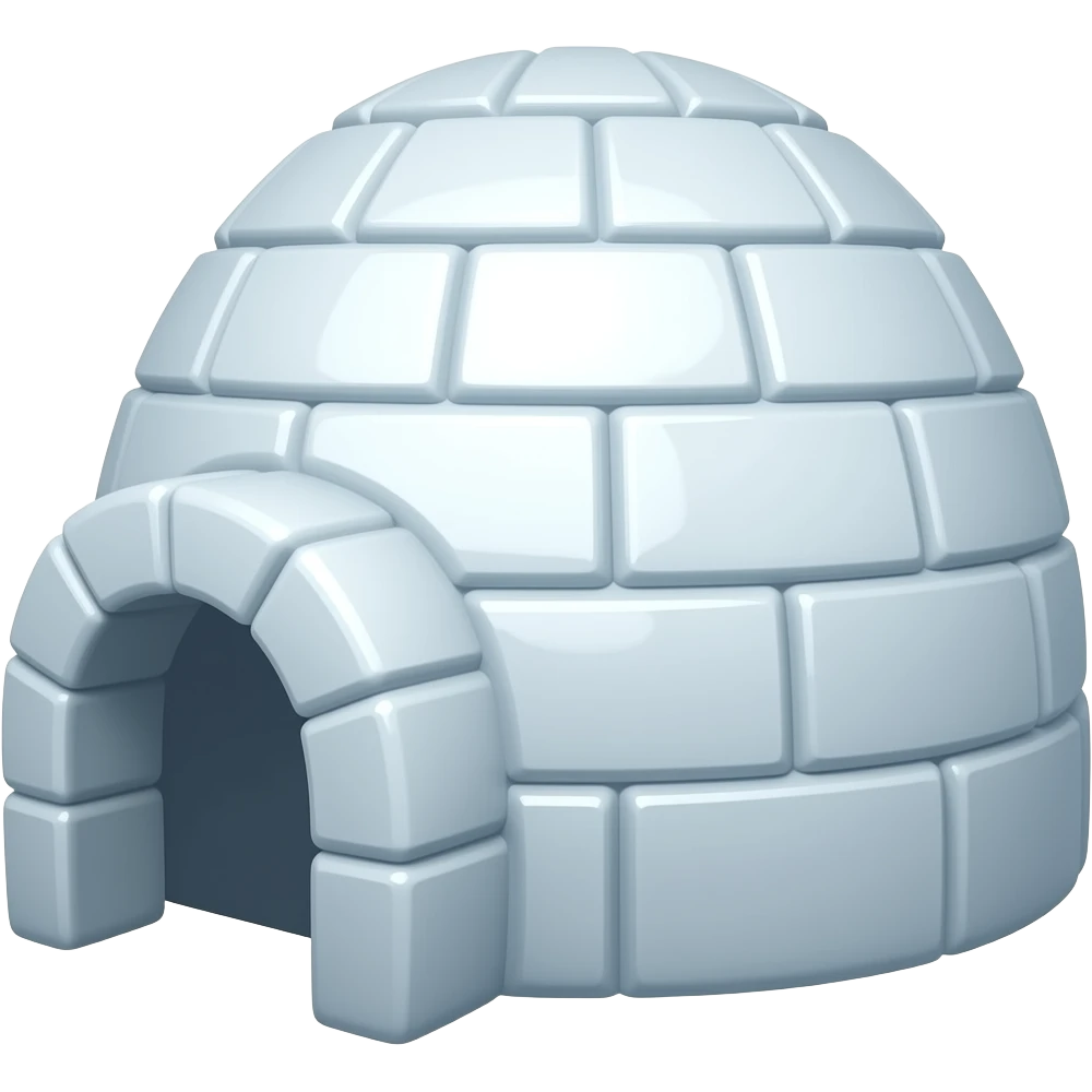 Haz un iglu mirando ala izquierda emoji