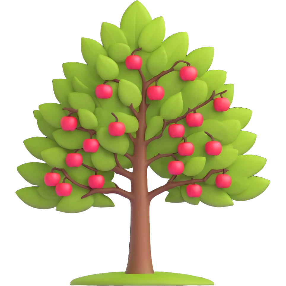 tree malus pumila detailed realistic,, full flat  side profile 75% front facing full  design in 3d soft l centered composition 
cartoon style128x128 pixels 



 emoji