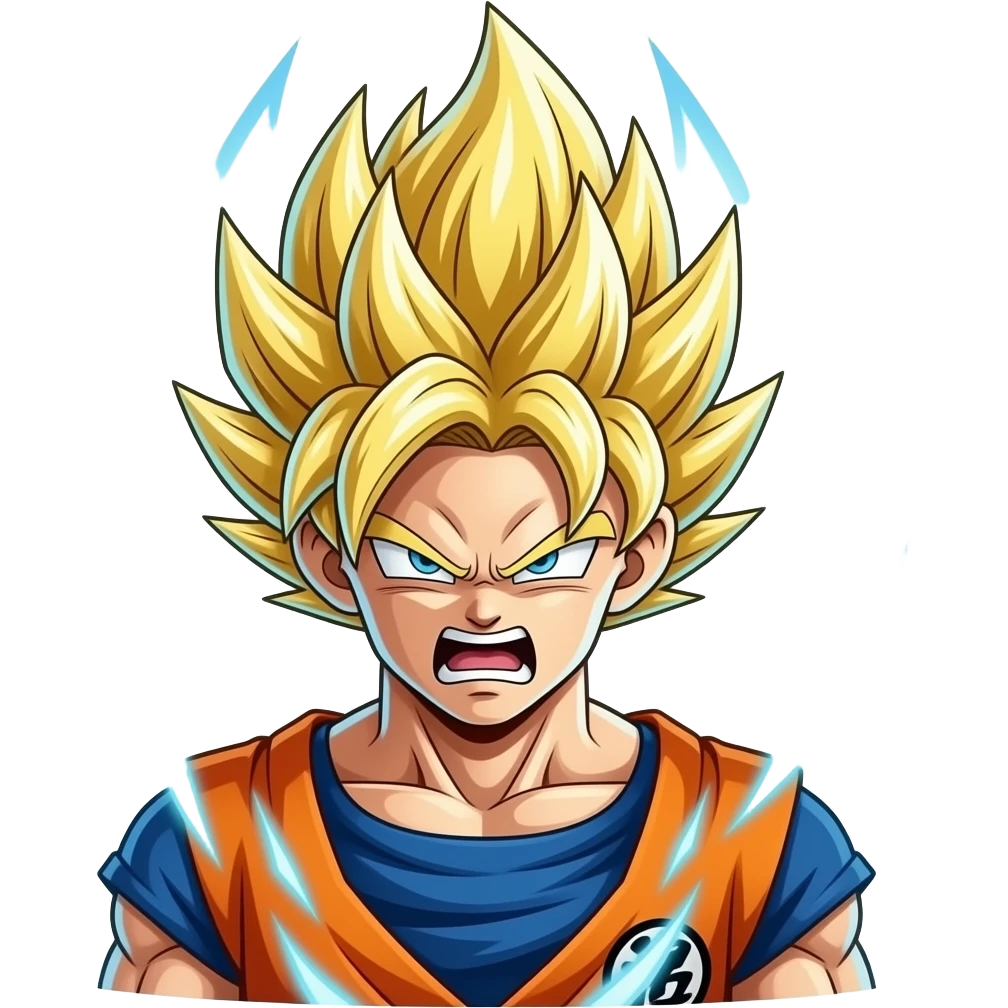 Make goku but super mad and make him ultra instinct emoji
