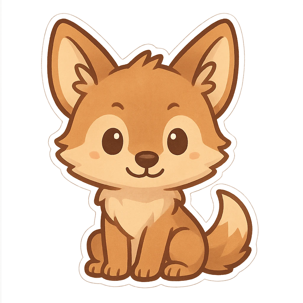 cute coyote emoji