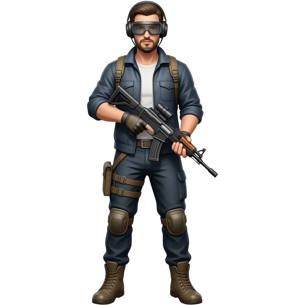 Free fire playing emoji