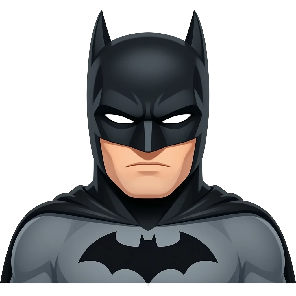 Create a cartoon type batman emoji