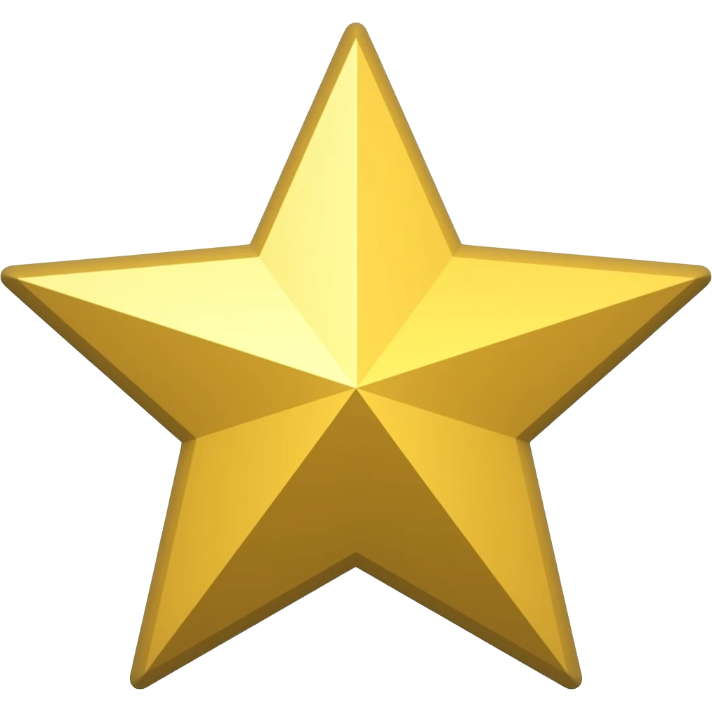 FLAT GOLD STAR FLAT emoji
