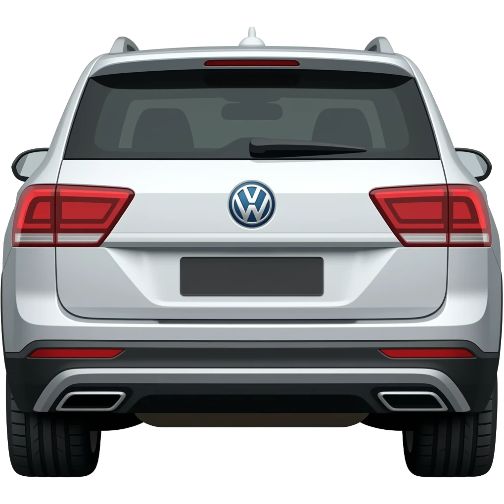 2022 silver volkswagen atlas top/side view emoji