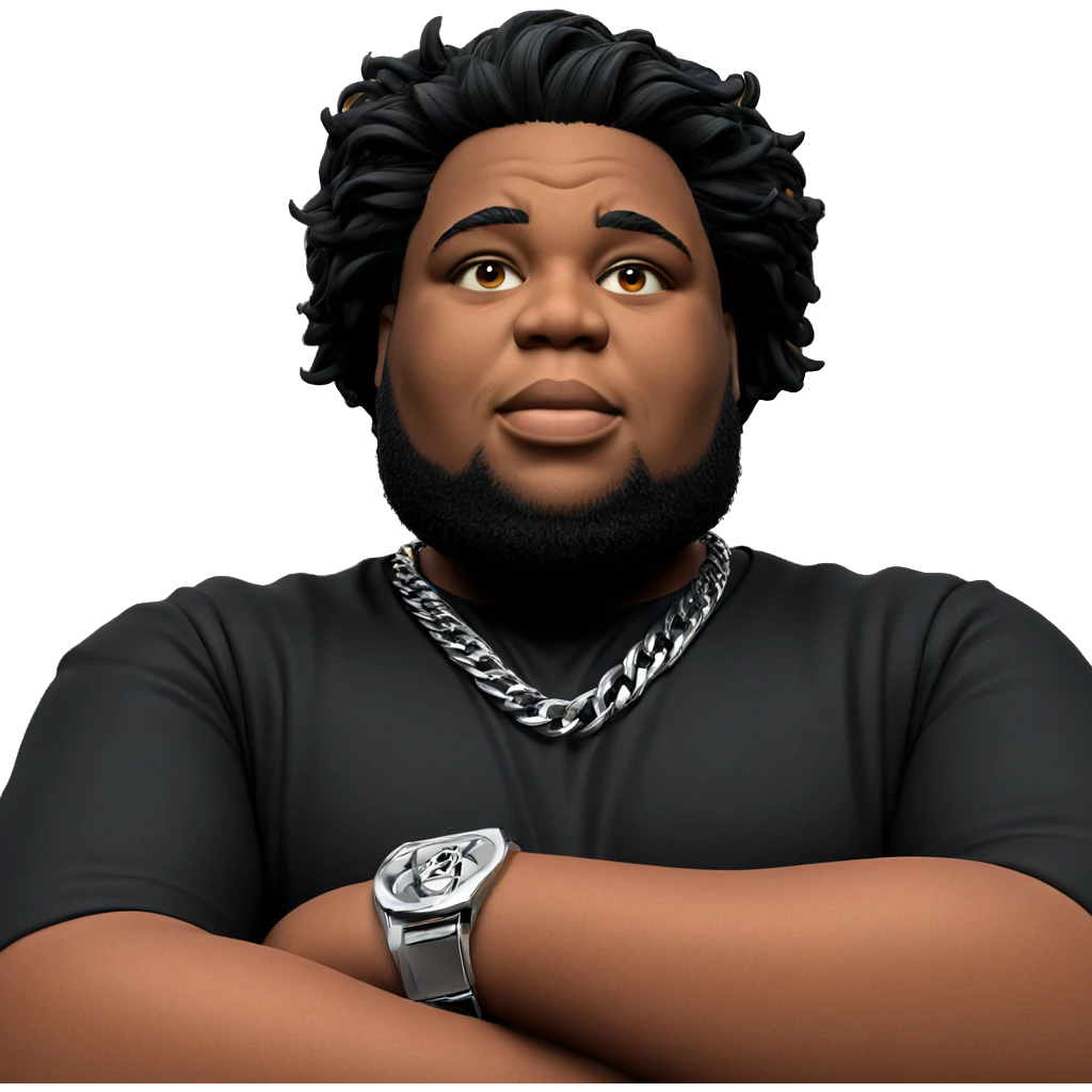 confident young man in black emoji