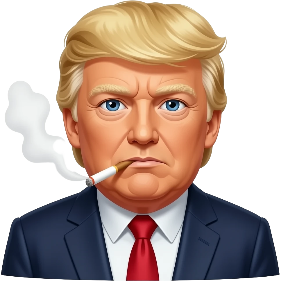 Donald Trump fumando emoji