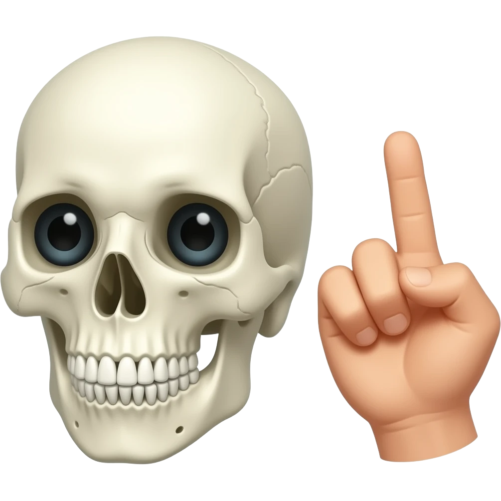 💀+🖕 emoji