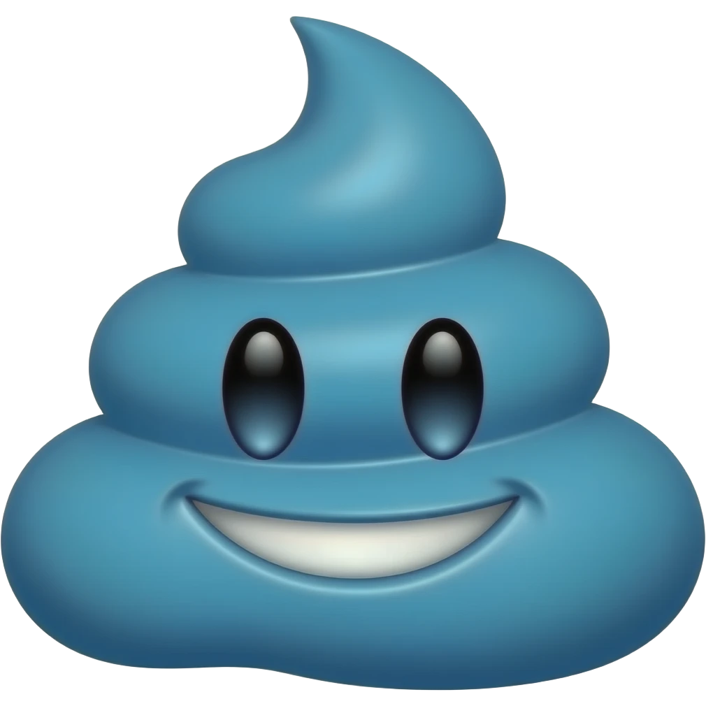 #0014dc blue poop emoji smile emoji