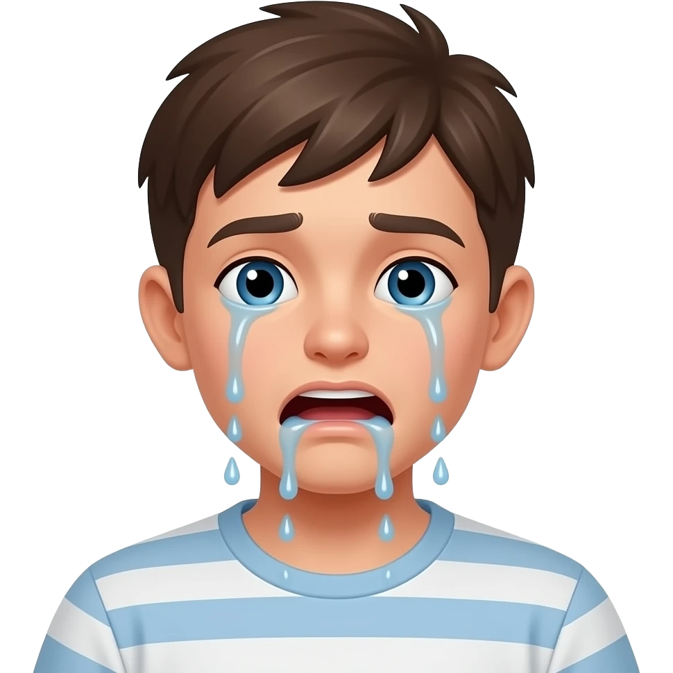 A boy vomiting emoji