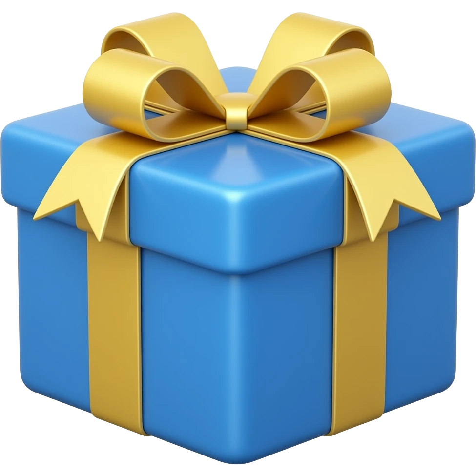 gift box  blue  color emoji