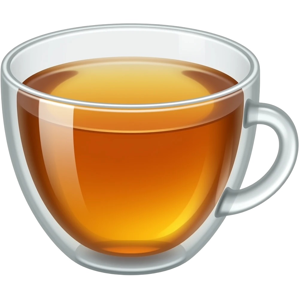 İnce belli bir çay bardağı içinde de çay olsun emoji