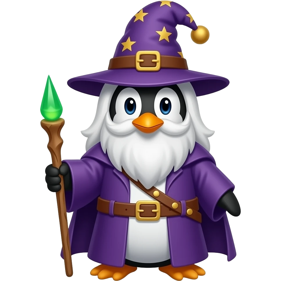Penguin Wizard emoji