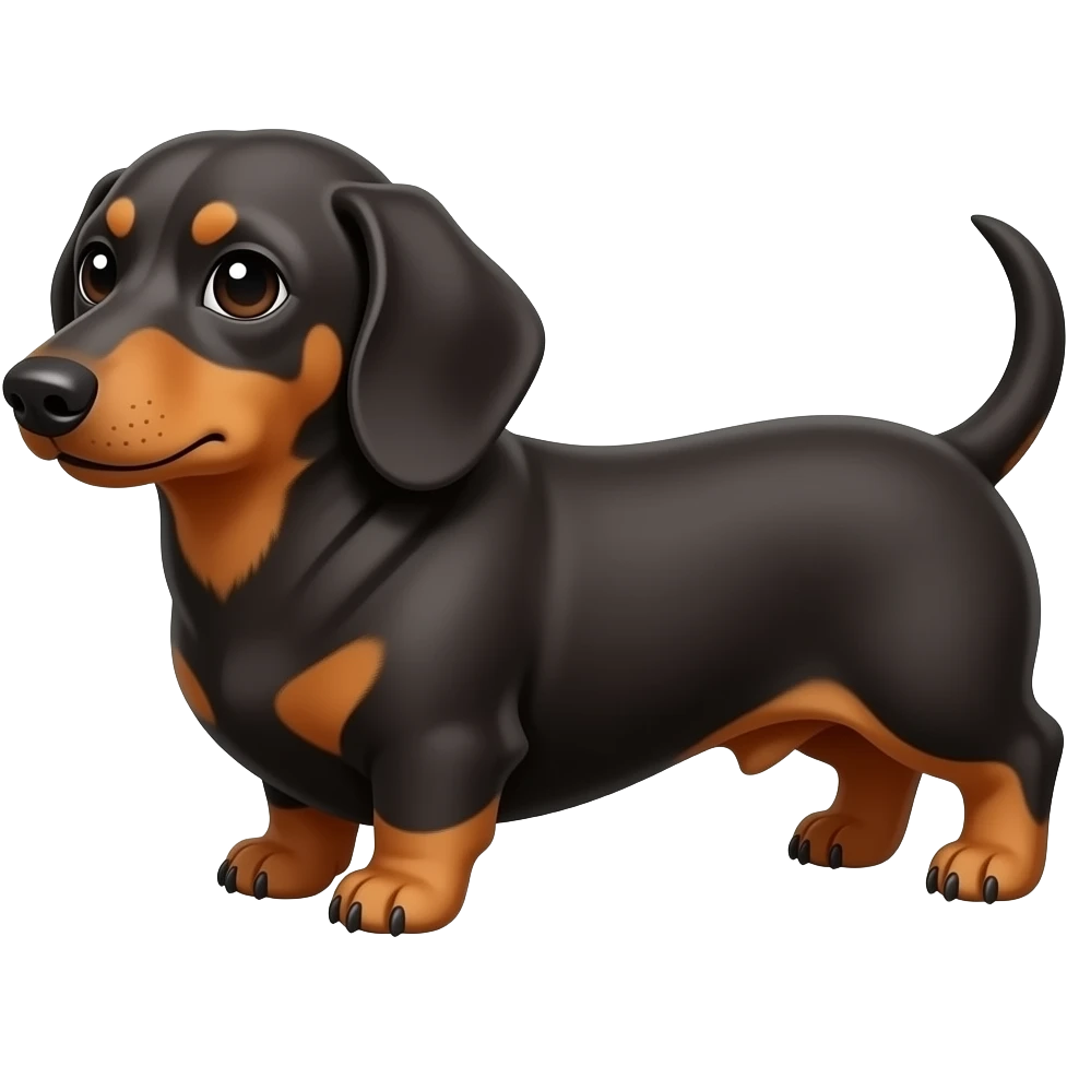 haz un emoji de un perro salchicha gordo emoji