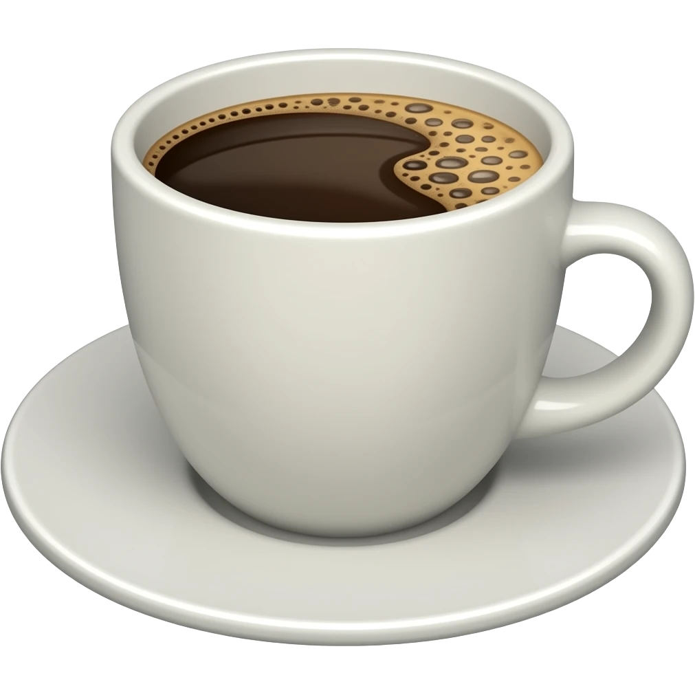 Generate these emoji in the same style:
1. Coffee cup — for "Кофе" emoji