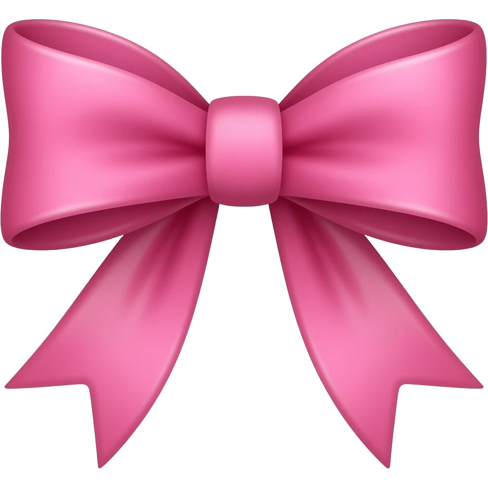 A pink bow emoji