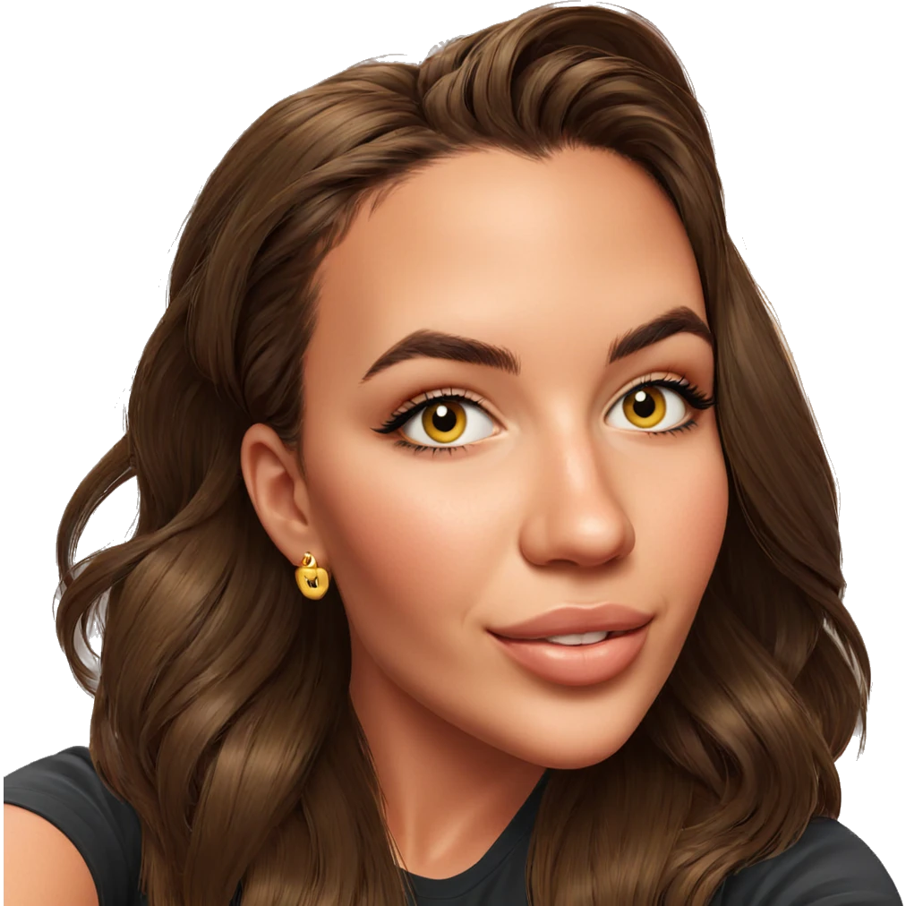 smiling girl with earrings emoji