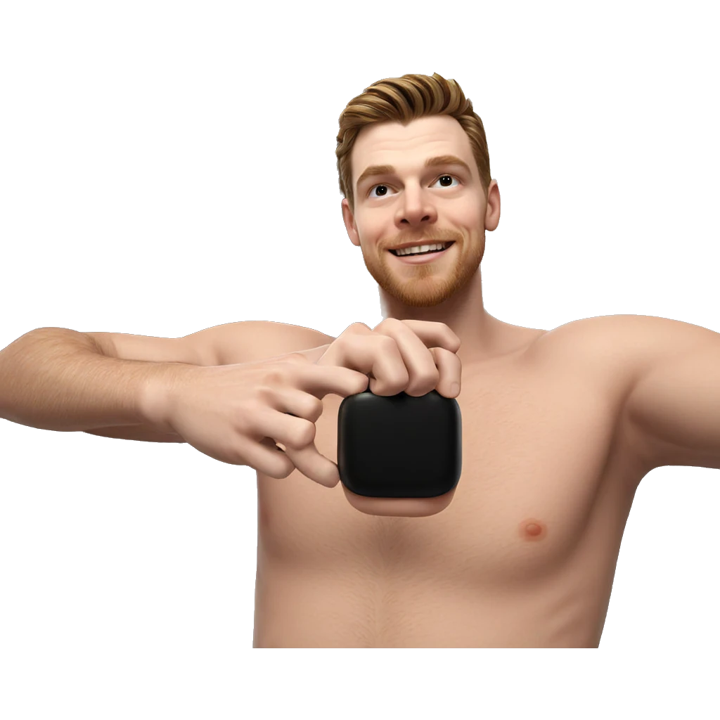 smiling male portrait by window emoji