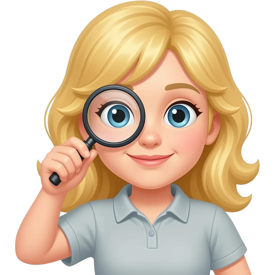 blonde searching emoji