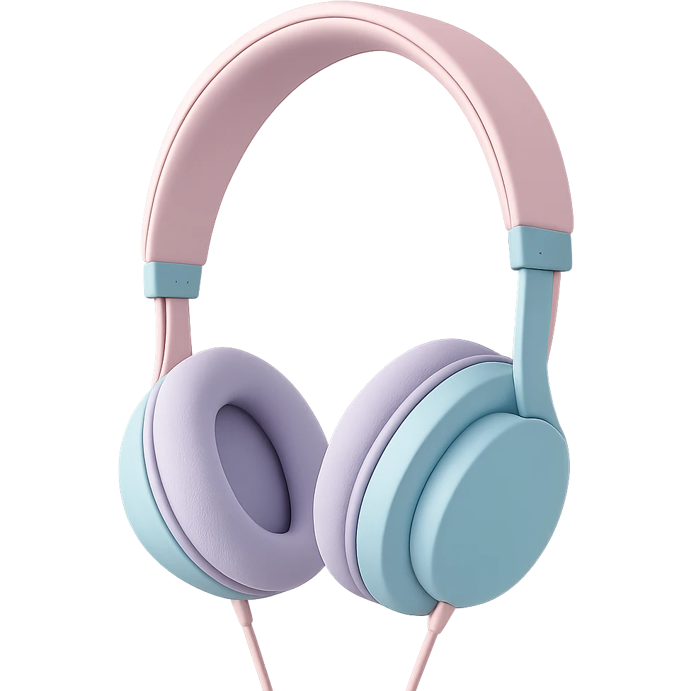 aesthetic pastel headphones emoji