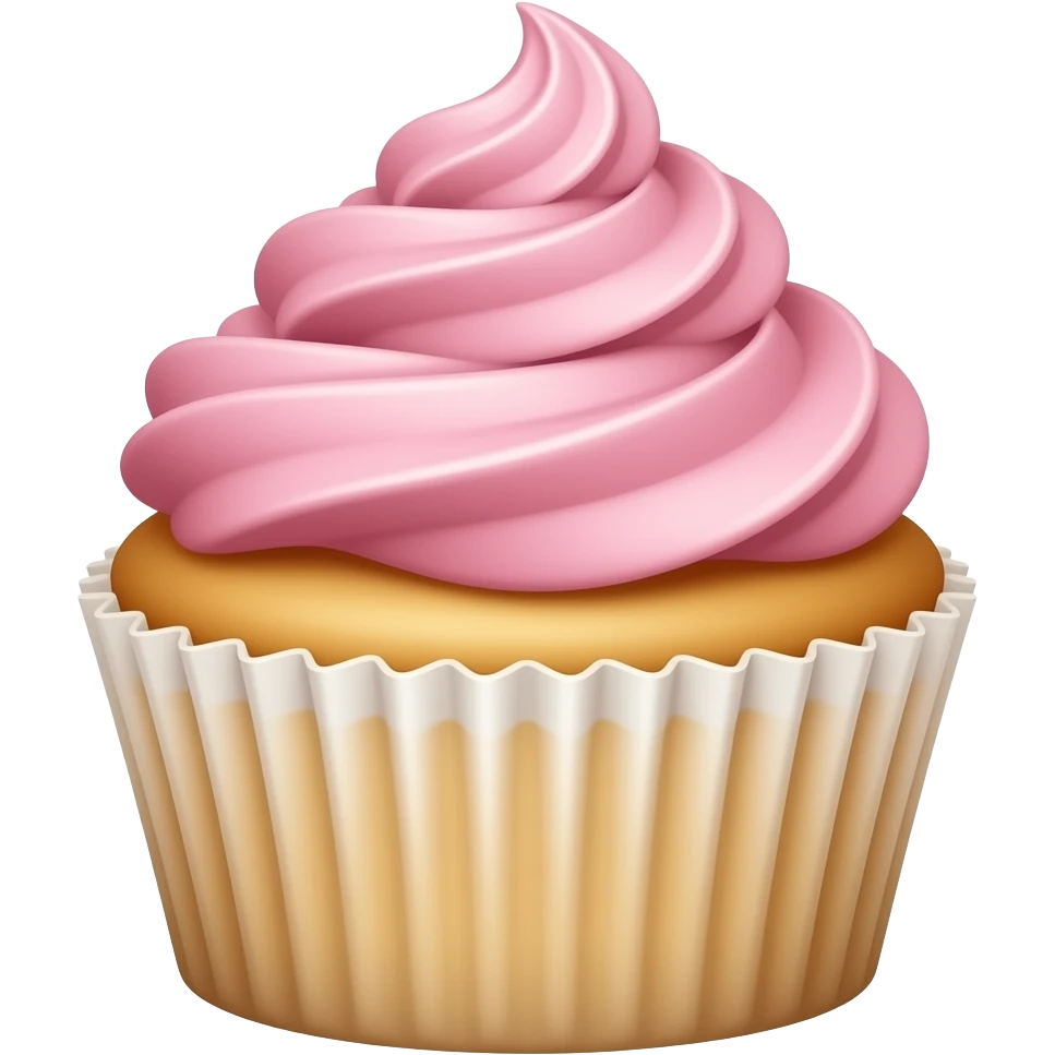 Cupcake with pink icing emoji