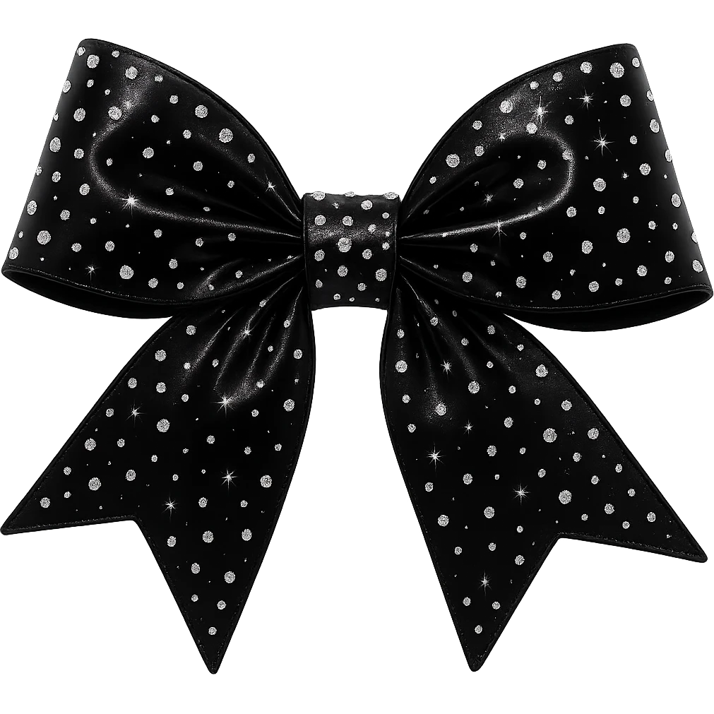 Remove any shadow from the image. Keep the kpop stage bow with rhinestones. Make it glossy and stylish with a transparent background. emoji