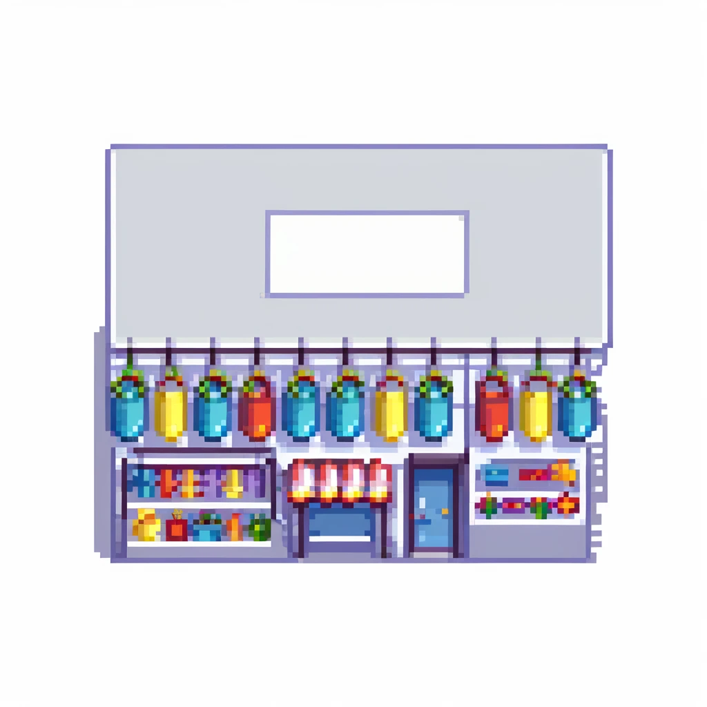 simple iconic shopping mall building emoji