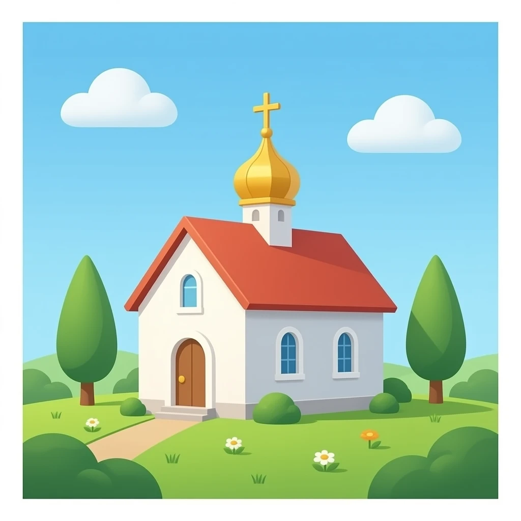 a small Orthodox church without a background emoji