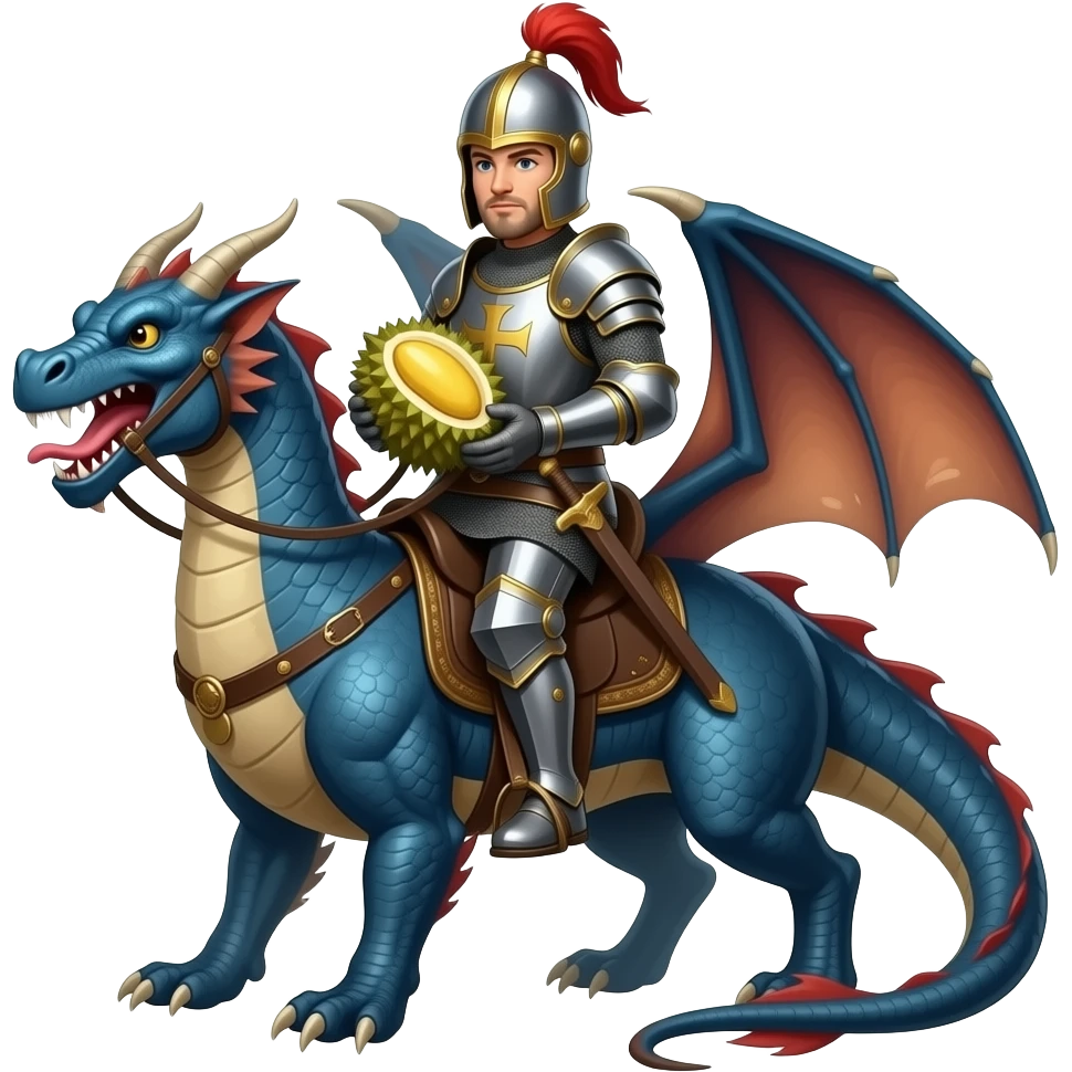 Durian dragon knight human emoji