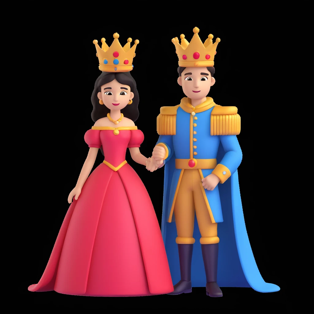 young king and queen posing emoji