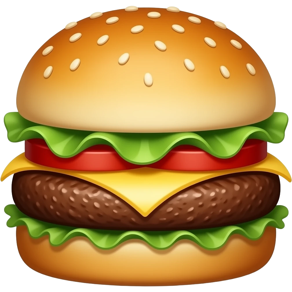 Chat roux burger emoji