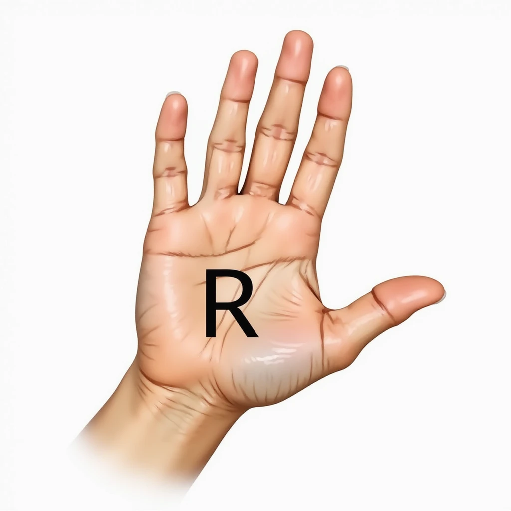 realistic illustration of a human hand making the American Sign Language letter R, with the index and middle fingers crossed, palm facing forward, natural skin tones, detailed shading emoji