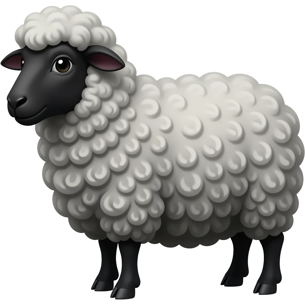 A black sheep emoji