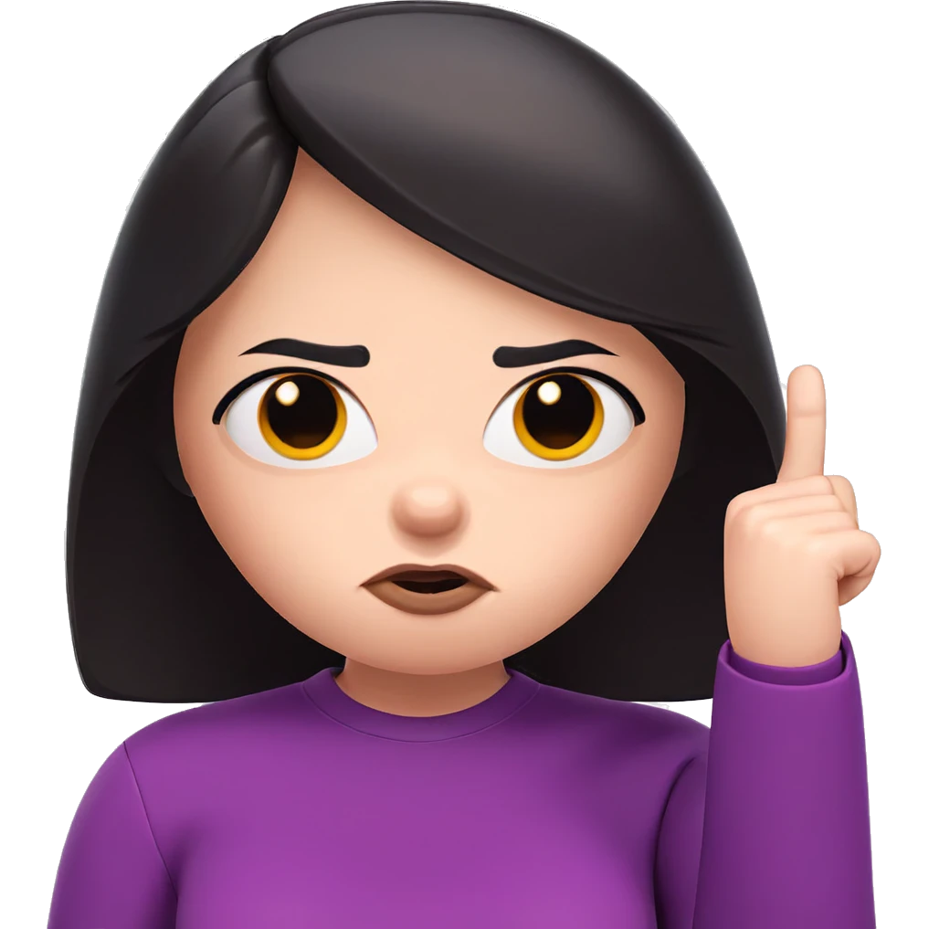 sassy girl giving middle finger emoji