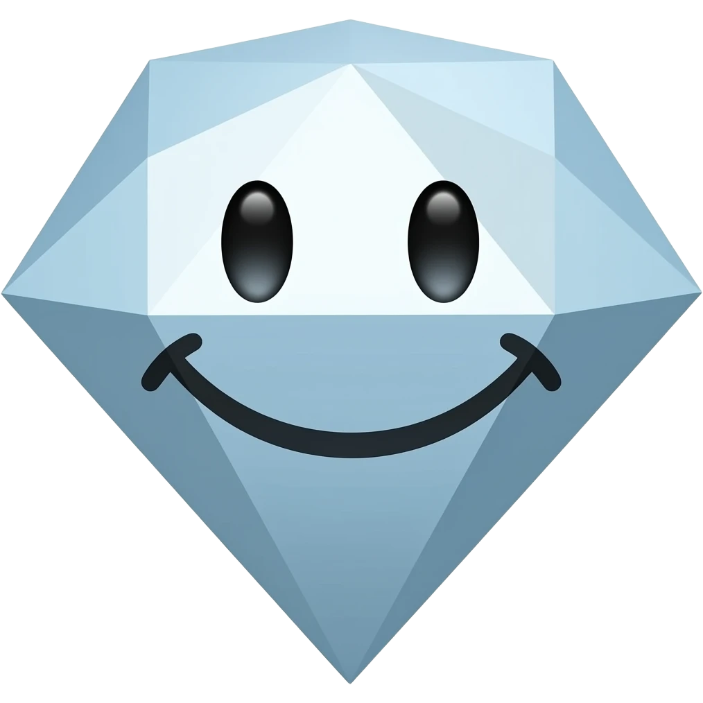 happy face that is diamond emoji