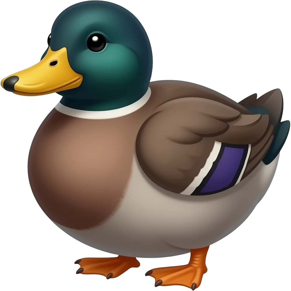 Big fat black duck emoji