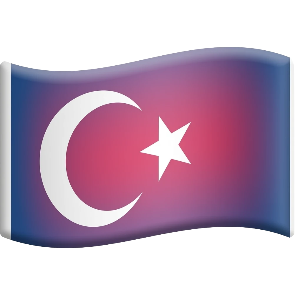 Mavi Türk bayrağı emoji