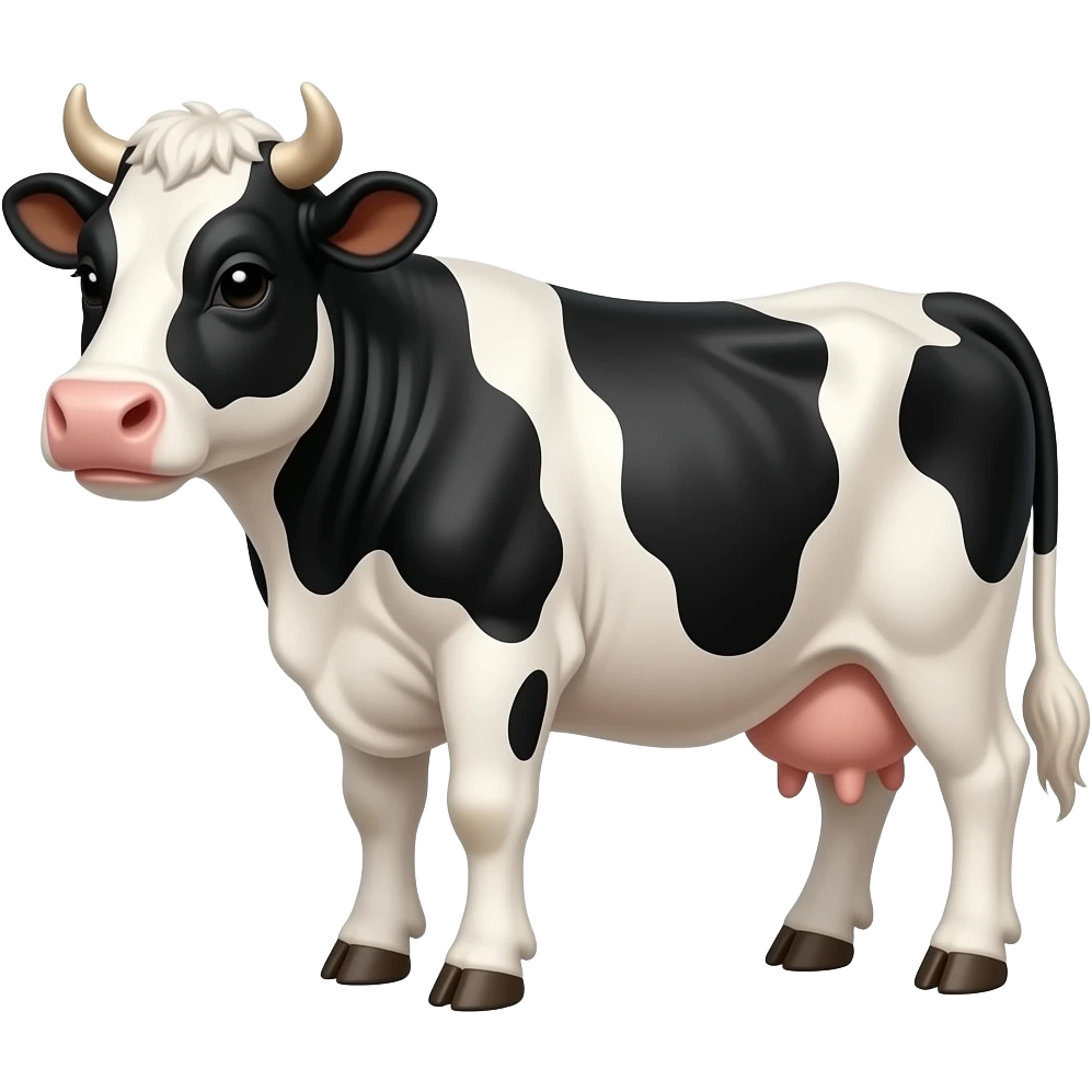 a premium cute  cow that ready to be a wagyu meat emoji