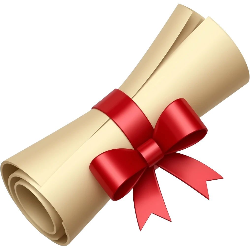 roll of paper with a red ribbon emoji