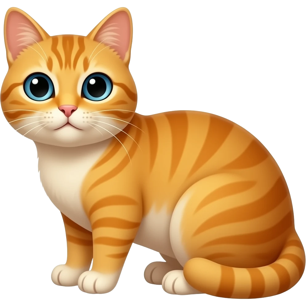 A orange cat with one eye emoji