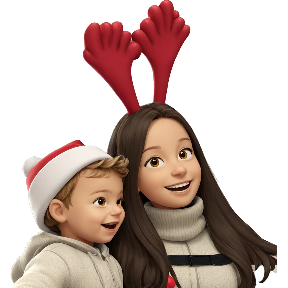 smiling girl in santa hat emoji