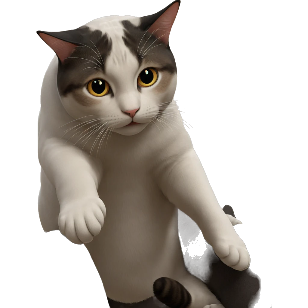 realistic cat gazing directly emoji