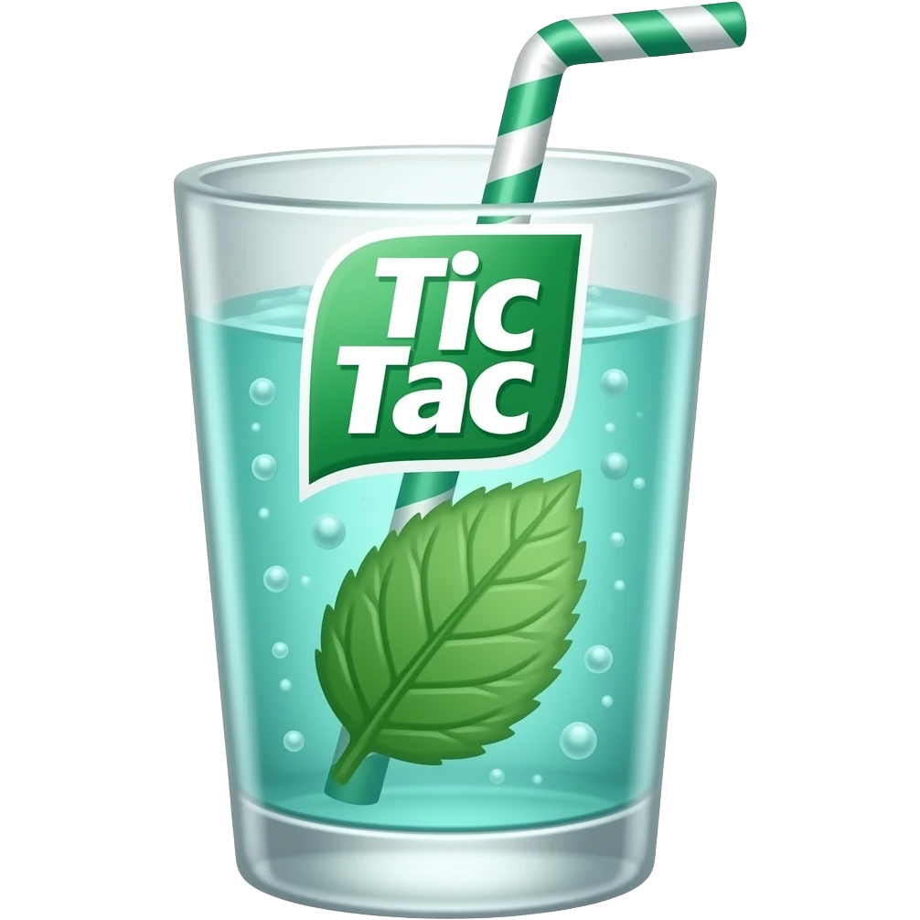 Tic tac drink emoji