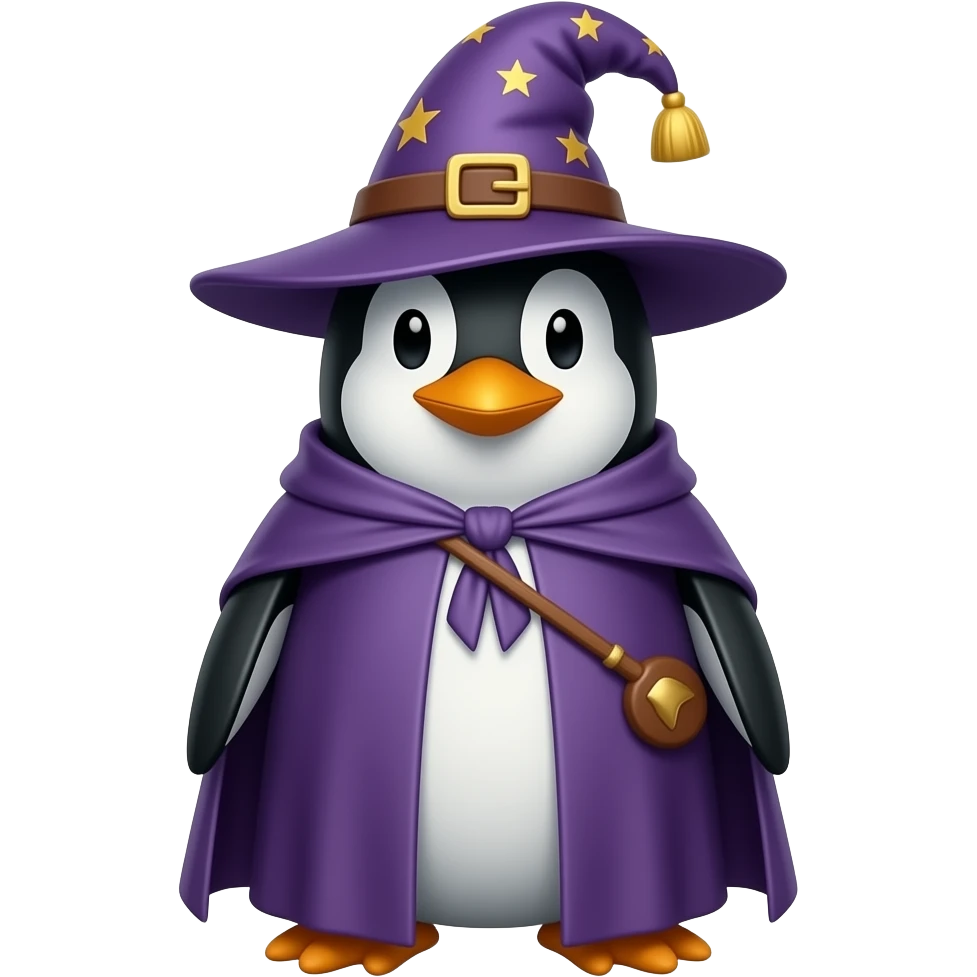 Penguin Wizard emoji