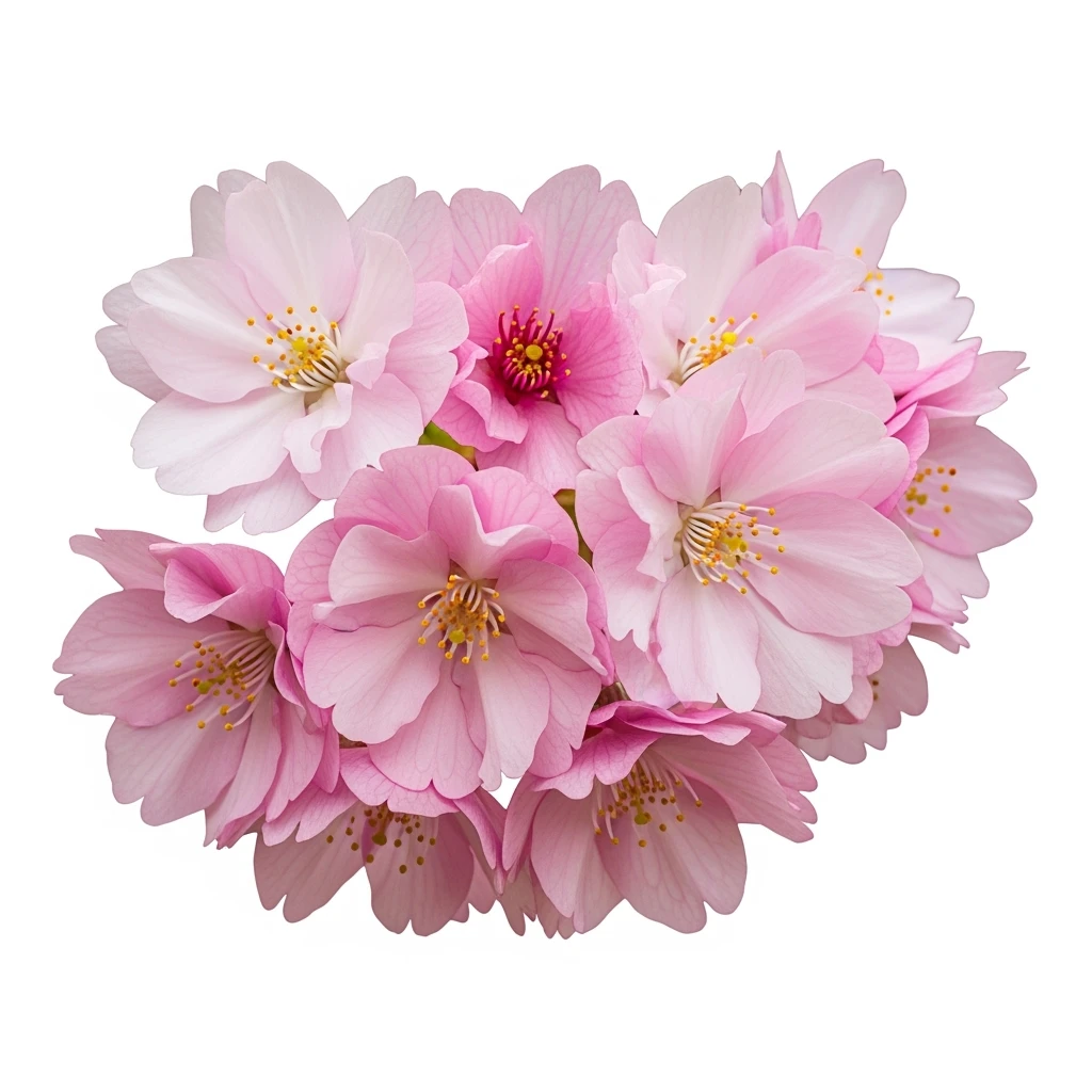 pink sakura cherry flower, remove background emoji